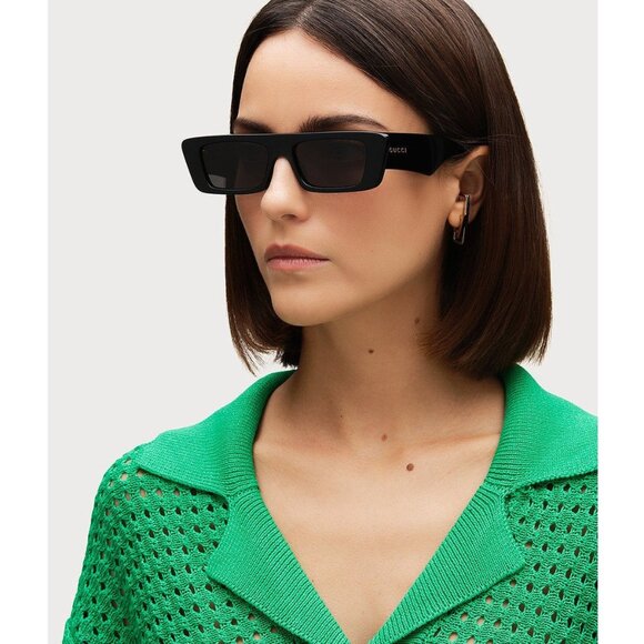 🕶️ New Gucci GG1331S 002 Sunglasses - Black Frame, Brown Polarized Lenses - Picture 2 of 10